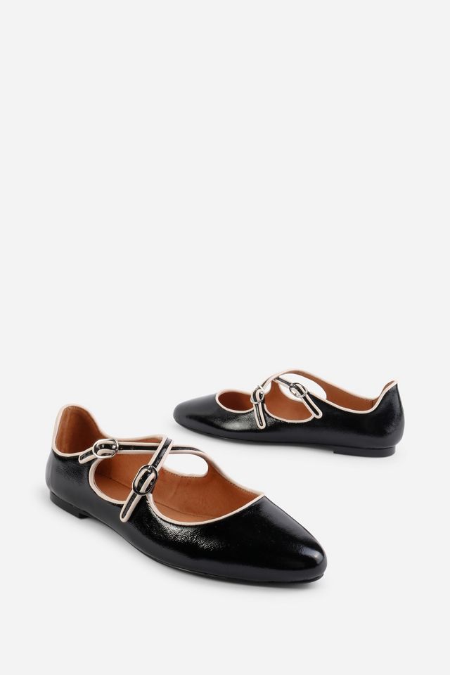 Intentionally Blank Vandam Crisscross Ballet Flats #1