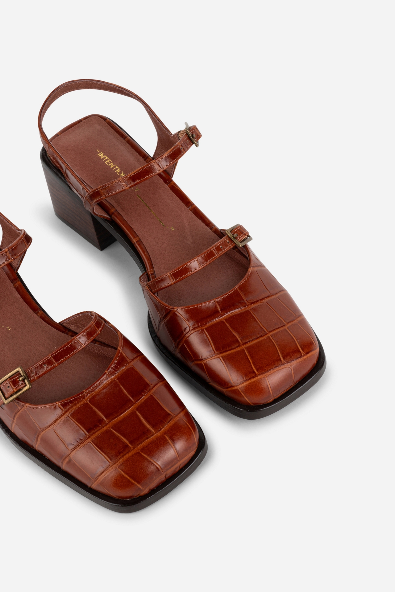 Intentionally Blank Mitzi Ankle-Strap Block Heels