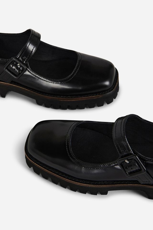 Intentionally Blank Veronica Lug Sole Mary Jane Flats #1
