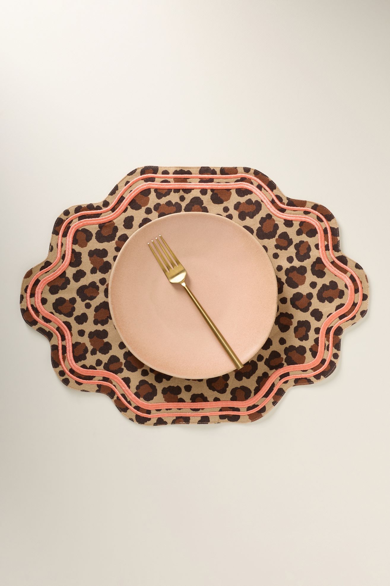 Madeline Patterned Placemat - Leopard, Standard, One Size