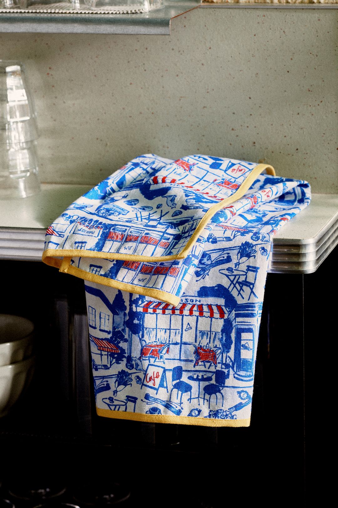 Damson Madder House Dish Towel - Blue, One Size