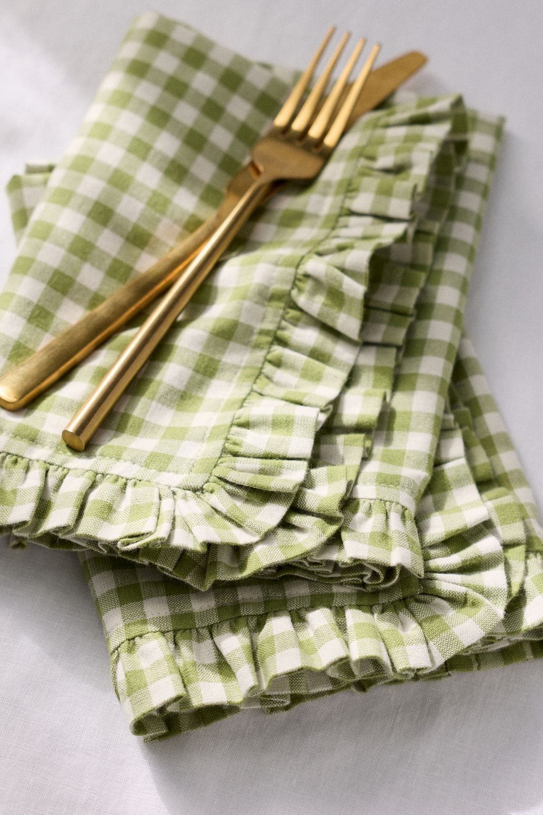 Brynn Gingham Napkins, Set of 2 - Green, Standard, Set Of 2
