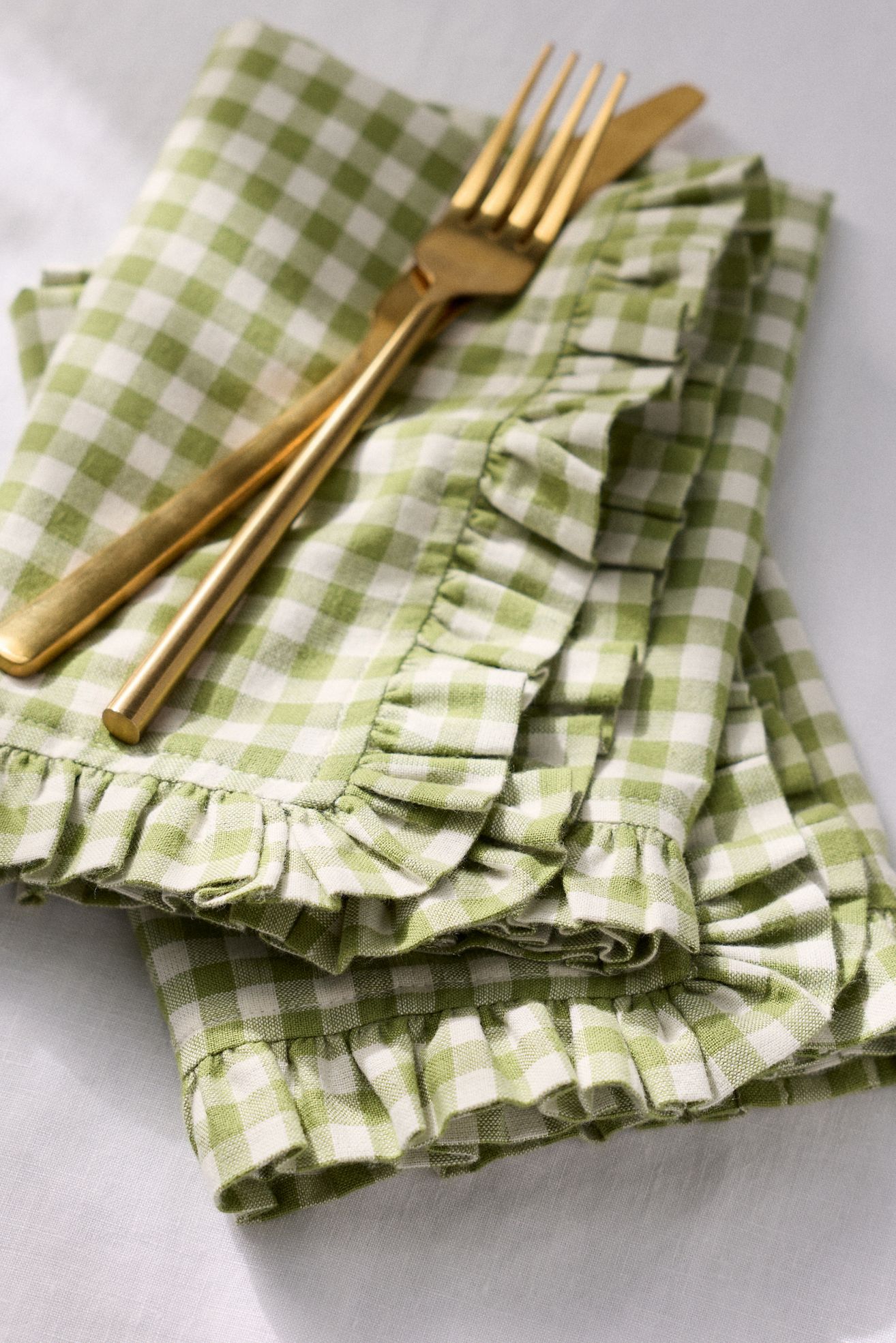 Brynn Gingham Napkins, Set of 2 - Green, Set Of 2