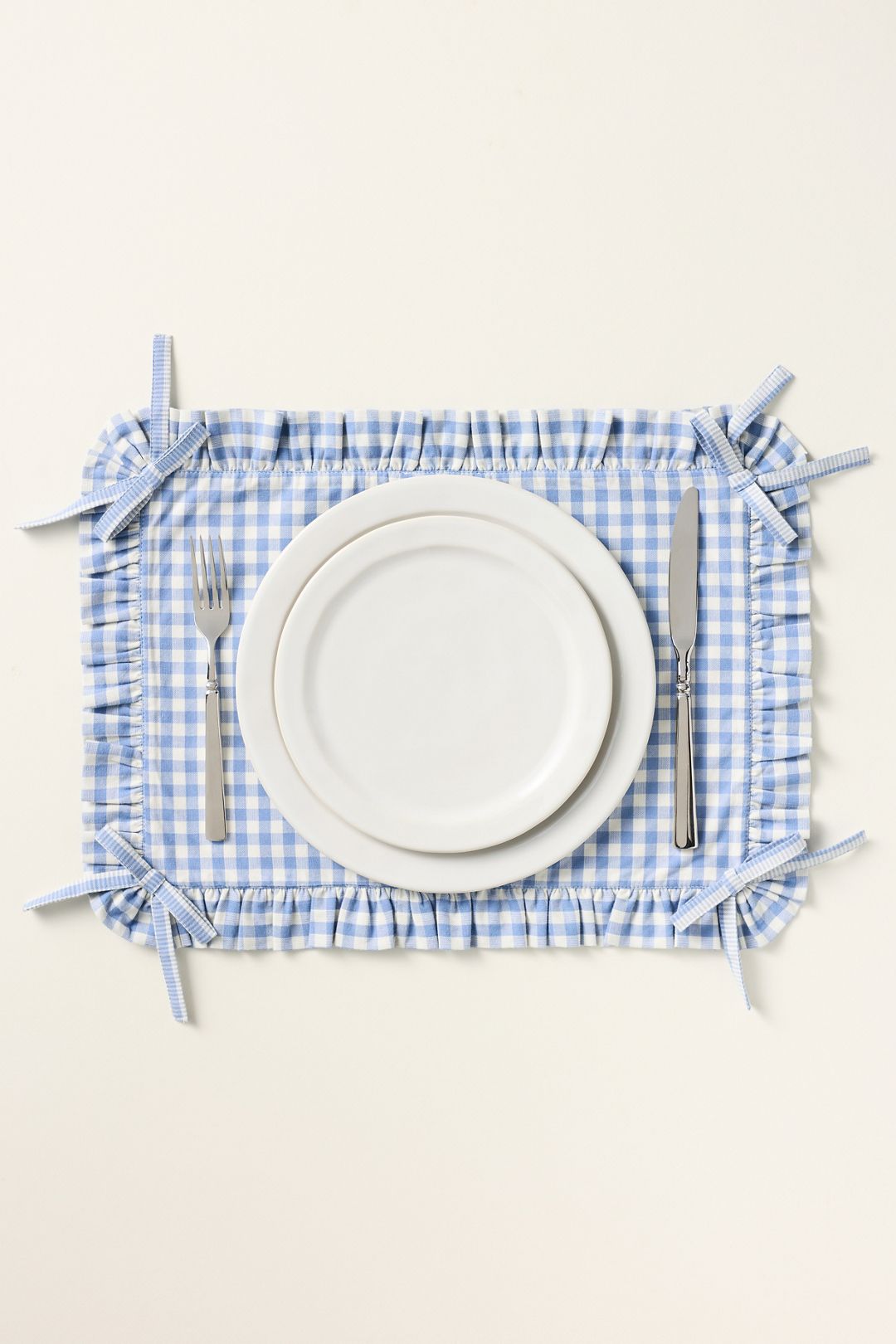 Brynn Gingham Placemat - Blue, One Size