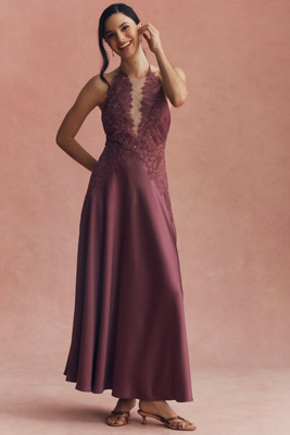 BHLDN Ella Lace Appliqu Maxi Dress | Anthropologie