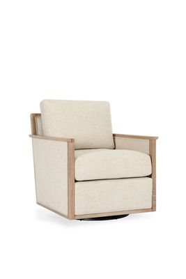 Norman Linen-Blend Swivel Chair