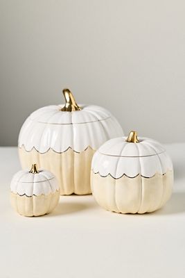 Scallop Ceramic Pumpkin Vessel