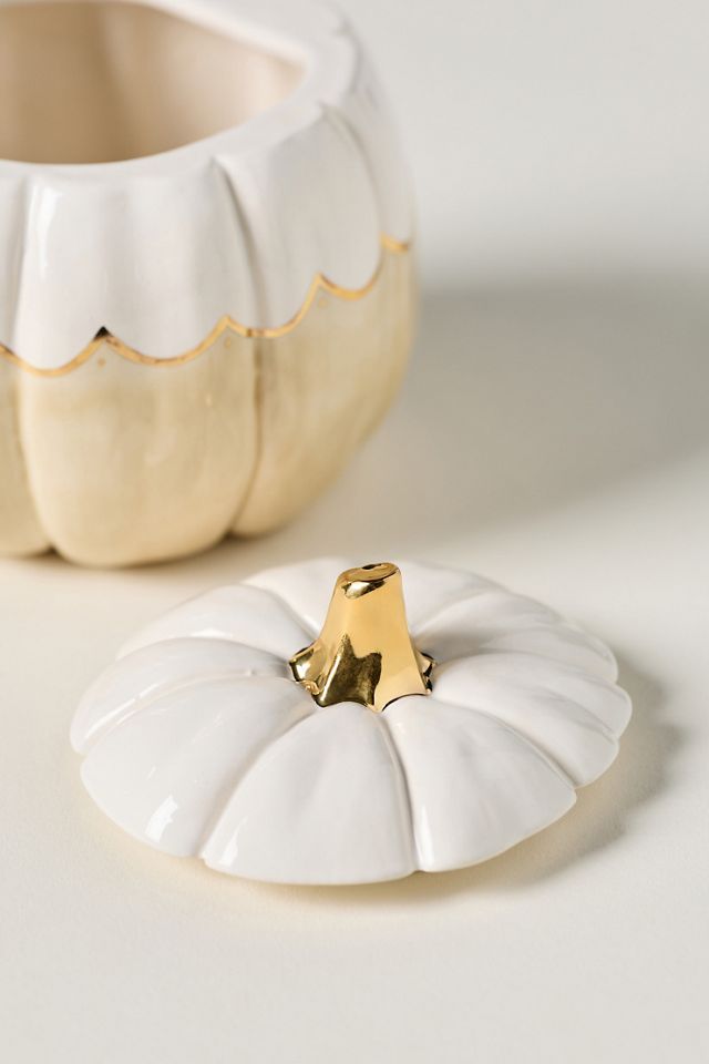 Scallop Ceramic Pumpkin Vessel