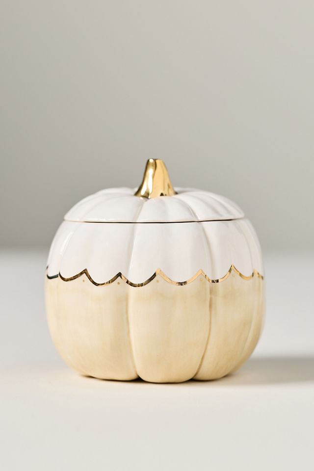 Scallop Ceramic Pumpkin Vessel