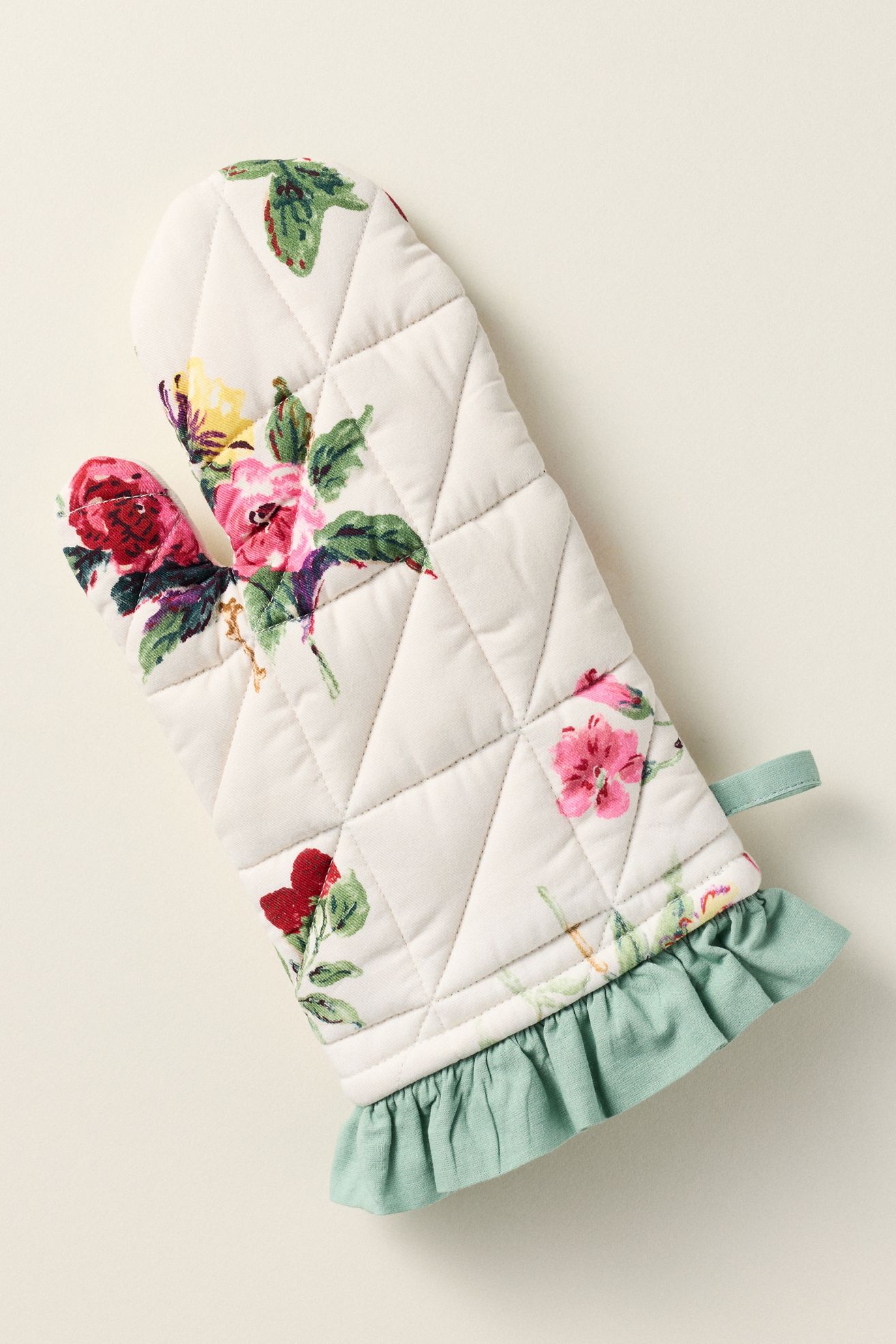 Camille Cotton Oven Mitt - Floral, One Size