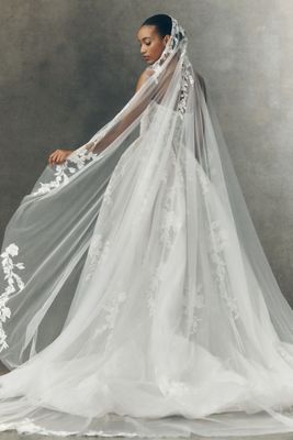 Anthropologie Weddings x Pronovias Tarya Floral Cathedral Veil