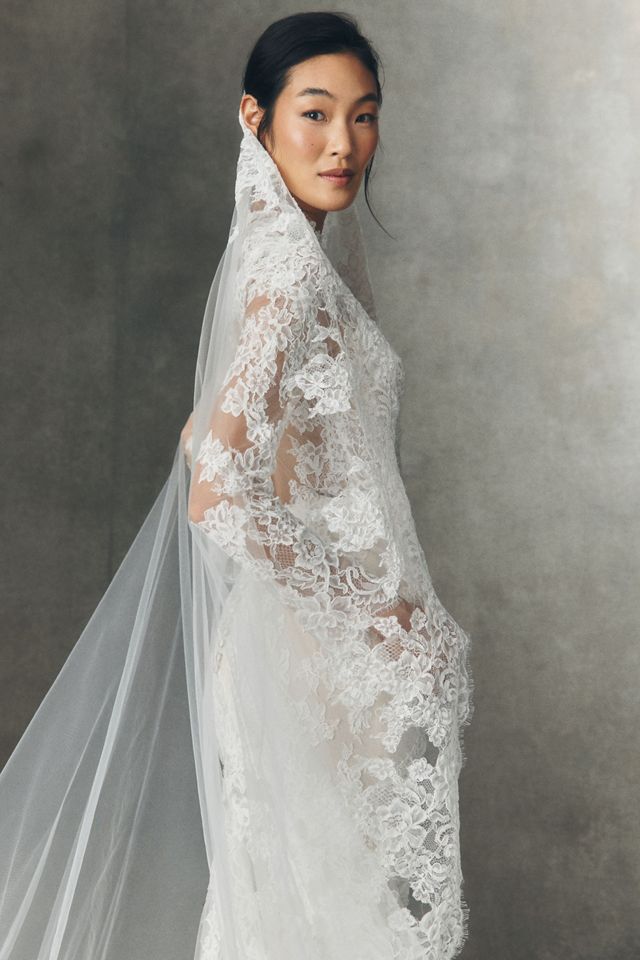Anthropologie Weddings x Pronovias Reney Lace Cathedral Veil #2