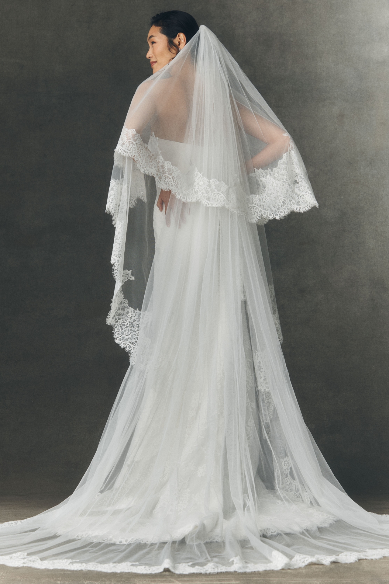 Anthropologie Weddings x Pronovias Lace Cathedral Veil
