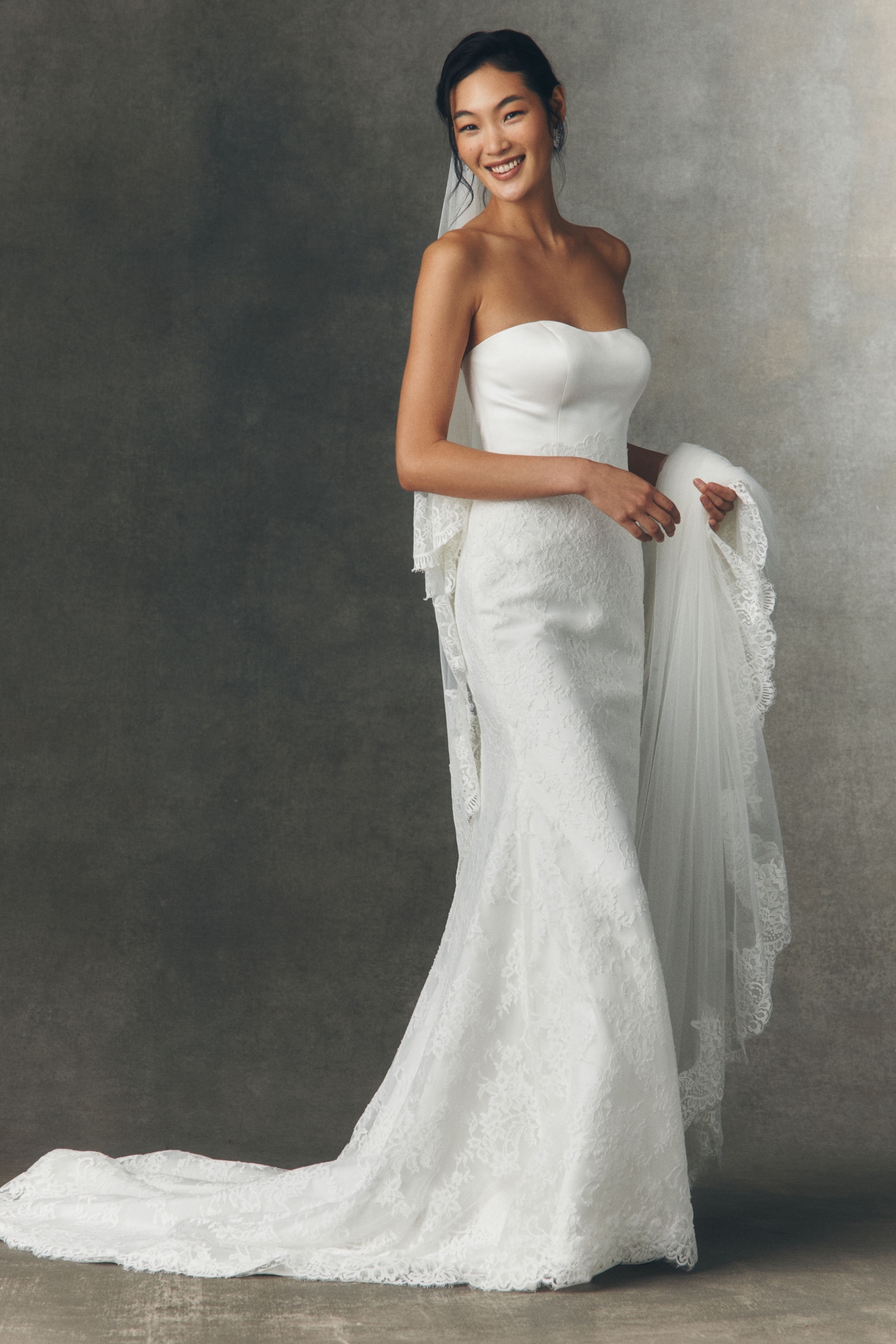 Anthropologie Weddings x Pronovias Lace Cathedral Veil