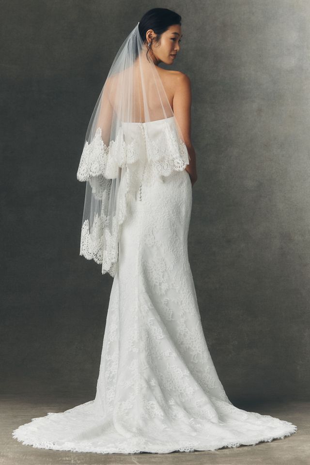 Anthropologie Weddings x Pronovias Lace Fingertip Veil #2