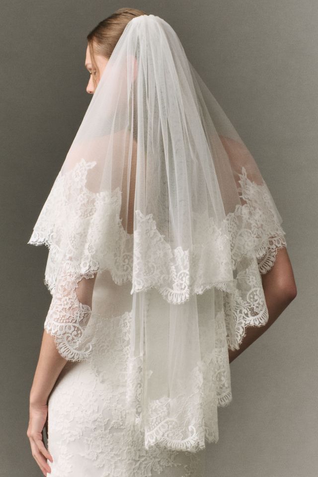 Pronovias x Anthropologie WeddingsLace Fingertip Veil #1