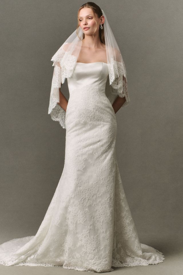 Pronovias x Anthropologie WeddingsLace Fingertip Veil #2