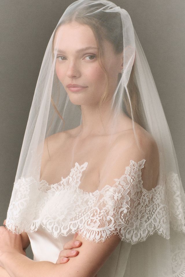 Pronovias x Anthropologie WeddingsLace Fingertip Veil #3