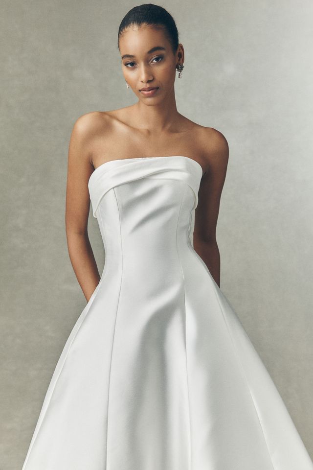 Jenny by Jenny Yoo Ana Strapless Foldover Satin Fit & Flare Wedding Gown #2
