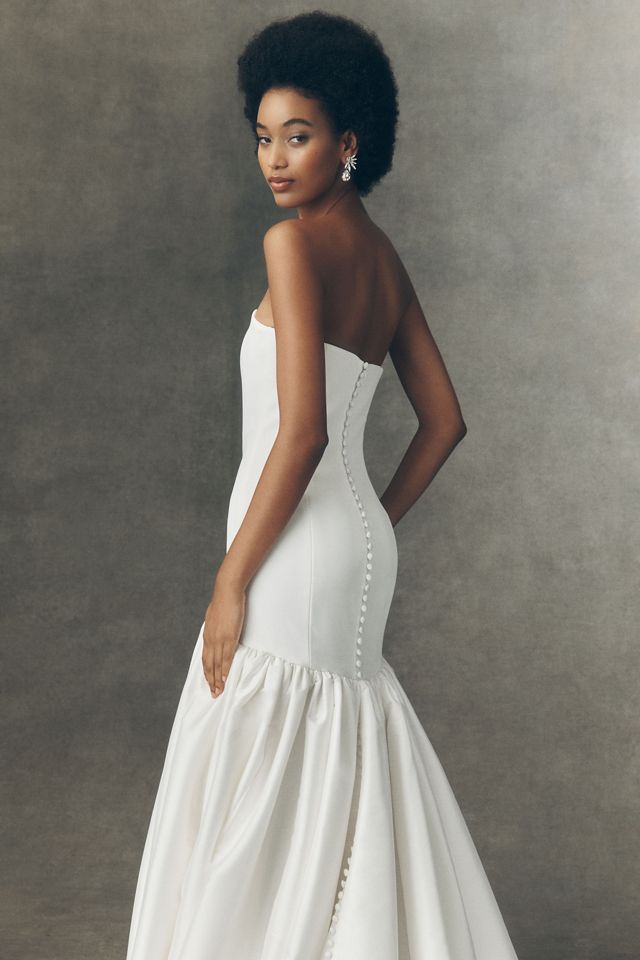 Jenny by Jenny Yoo Sienna Strapless Drop-Waist Wedding Gown | Anthropologie