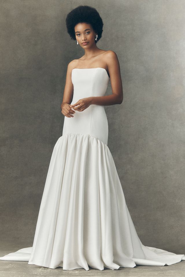 Jenny by Jenny Yoo Sienna Strapless Drop-Waist Wedding Gown