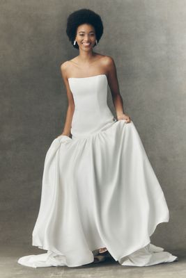 Jenny by Jenny Yoo Sienna Strapless Drop-Waist Wedding Gown