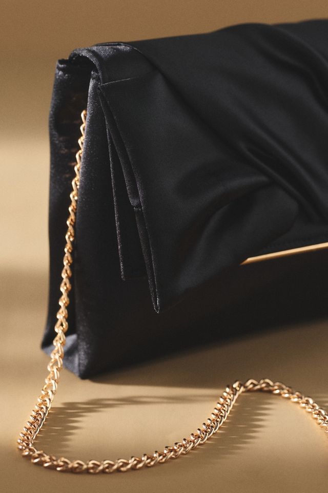 Jewel by Badgley Mischka Satin Bow Clutch #1