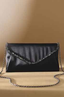 Jewel by Badgley Mischka Satin Envelope Clutch