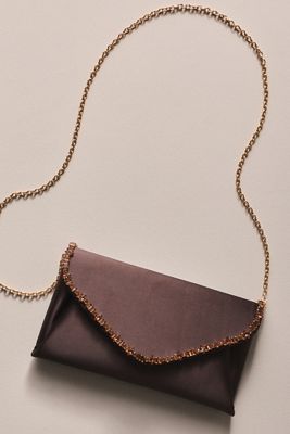 Jewel by Badgley Mischka Satin Envelope Clutch