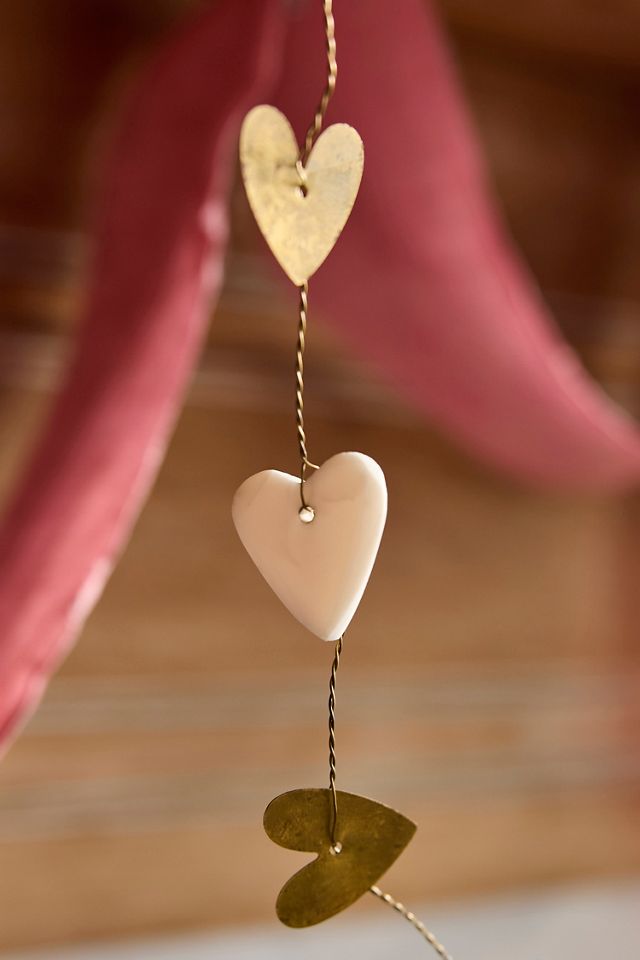 Brass + Resin Heart Garland