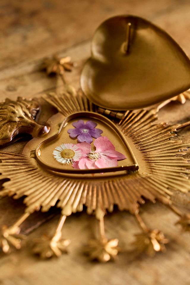 Heart Medallion Locket Ornament, Rays #1