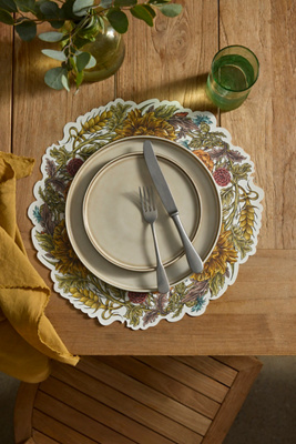 Terrain Acanthus Wreath Paper Placemats, Set Of 12