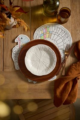 Turkey Coloring Paper Placemats, Set of 12