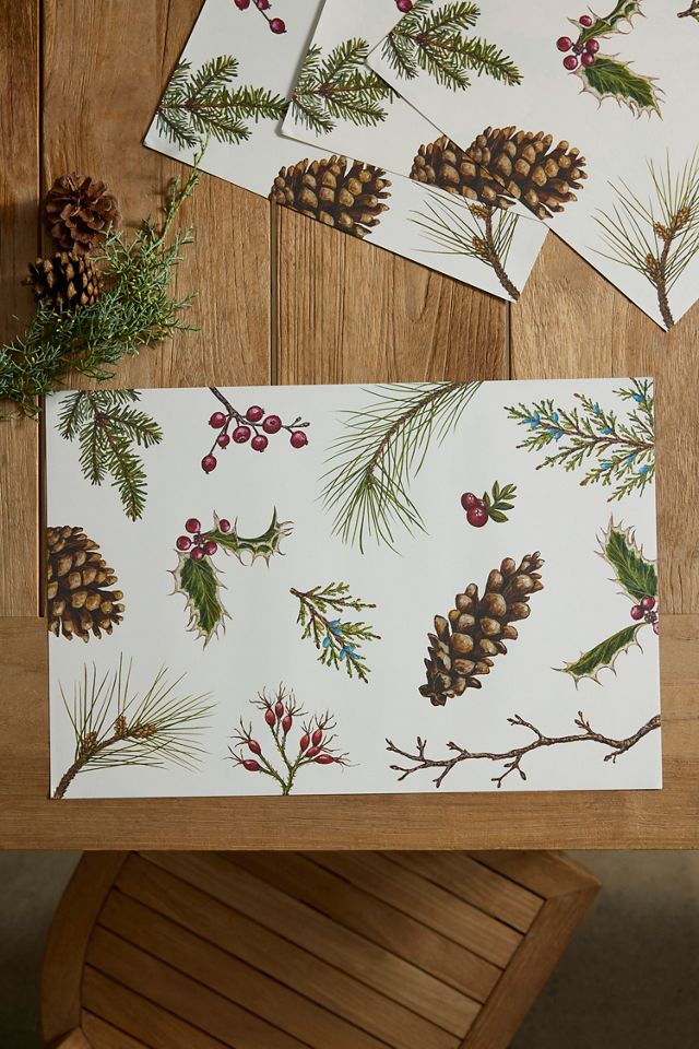 Winter Collage Paper Placemats, Set of 18 #1