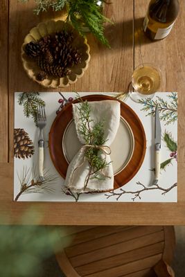 Winter Collage Paper Placemats, Set of 18