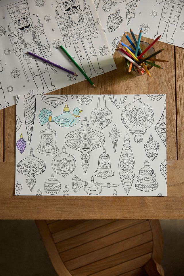 Christmas Coloring Paper Placemats, Set of 18 #1