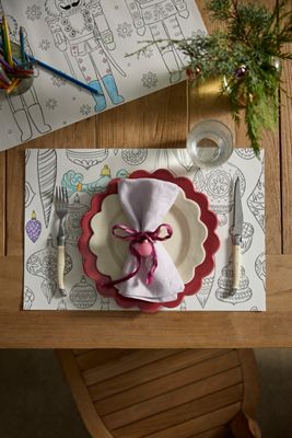 Christmas Coloring Paper Placemats, Set of 18