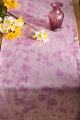 Lilac Sun Print Linen Runner