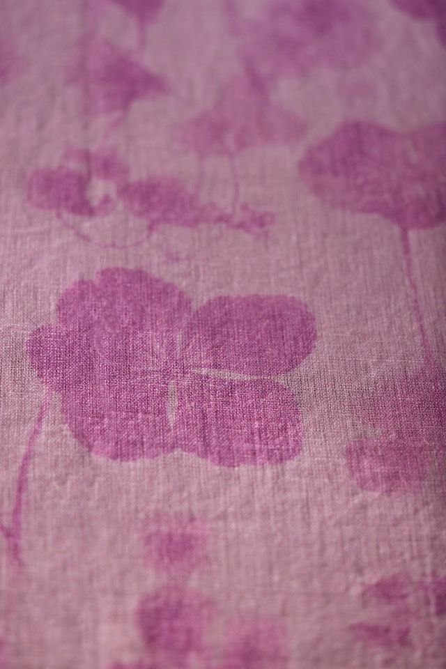 Lilac Sun Print Linen Tablecloth #2
