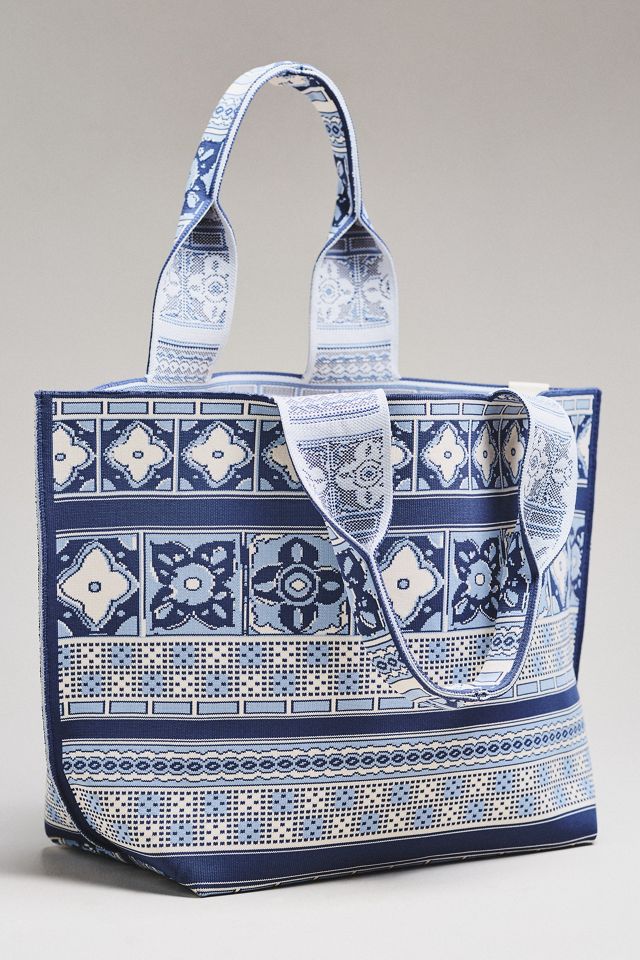 ALÉMAIS Villa Romantica Jacquard Maxi Tote Bag #1