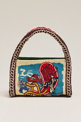 ALÉMAIS Desert Beaded Mini Barrel Bag