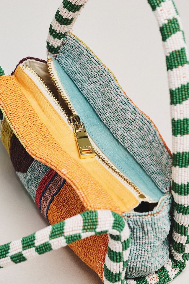 ALÉMAIS Desert Beaded Mini Barrel Bag | Anthropologie