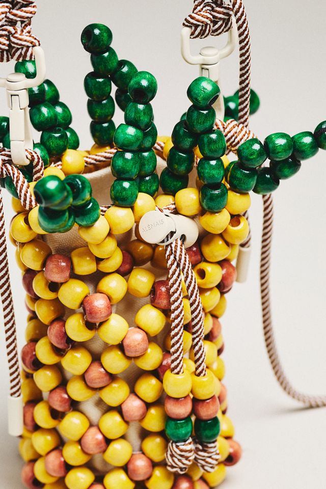 ALÉMAIS Wood Bead Pineapple Mini Bag | Anthropologie