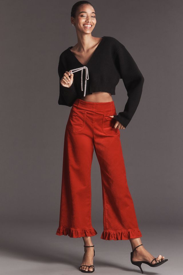 By Anthropologie Rhinestone Bow Crop Cardigan Sweater #1