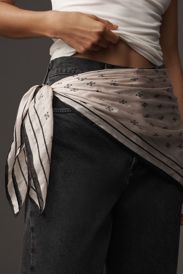 Maeve Large Printed Silk Scarf #1