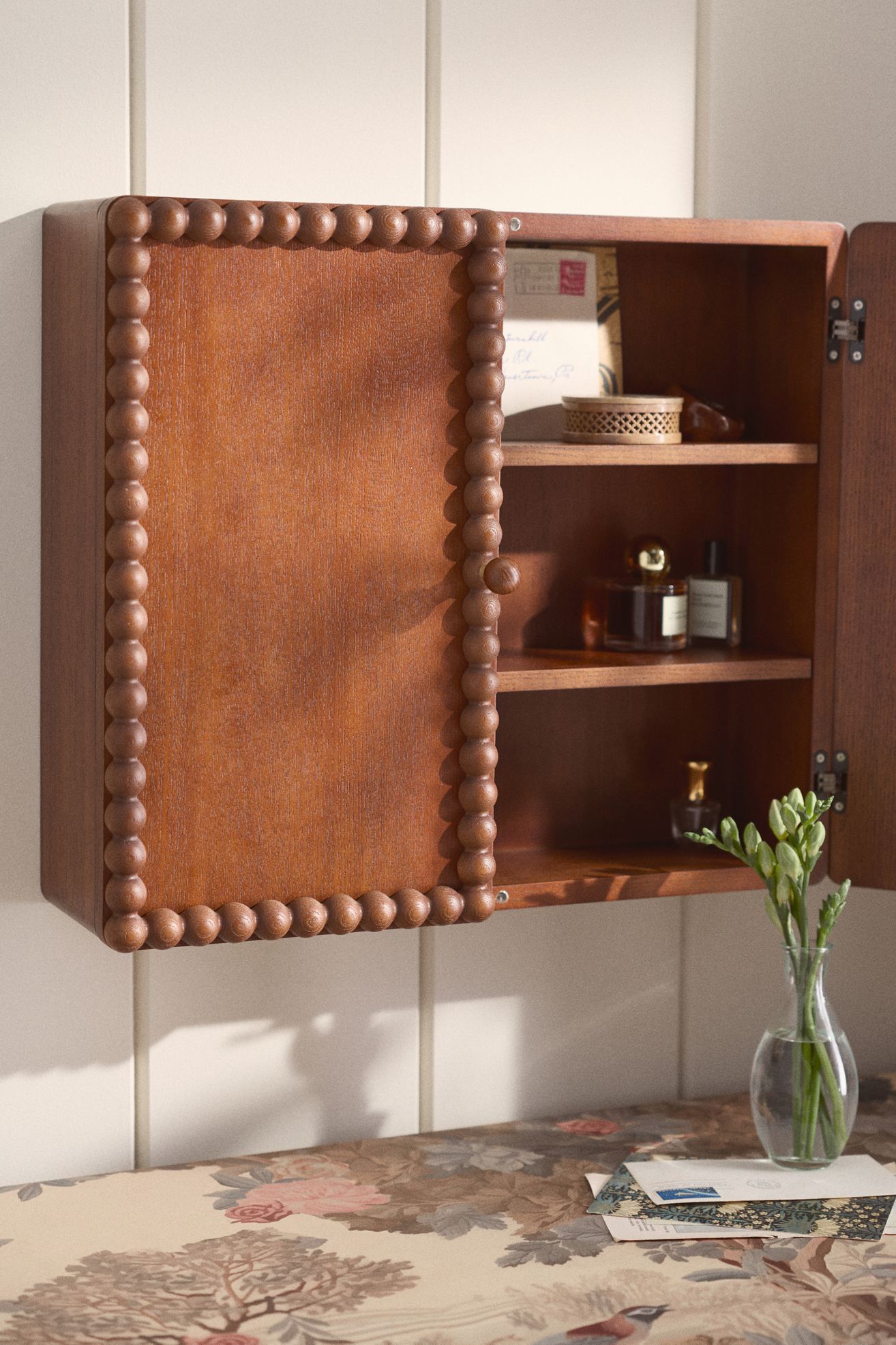 Pippa Wood Wall Cabinet - Walnut, One Size
