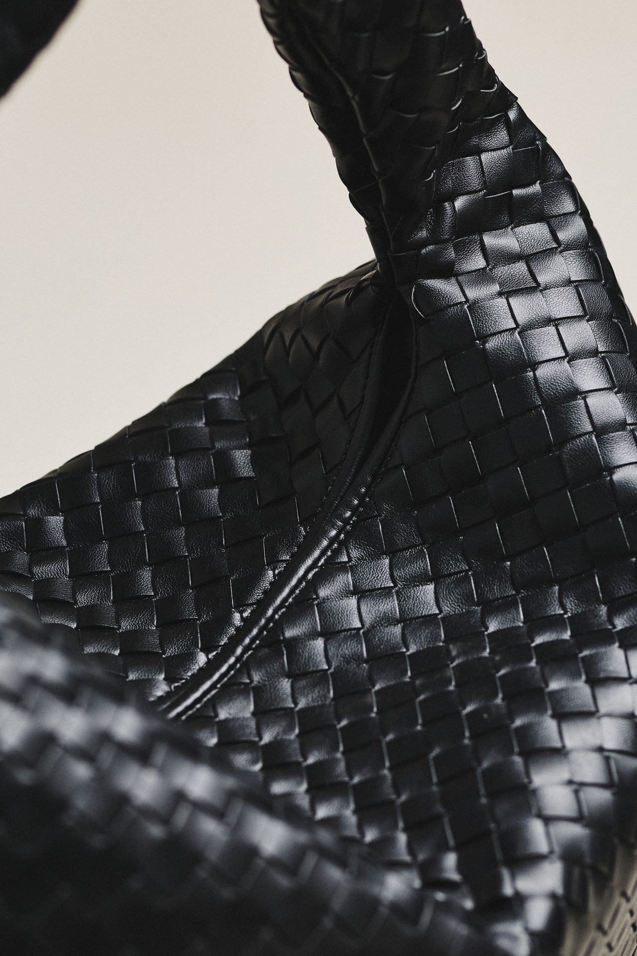 Woven Faux-Leather Oversized Slouchy Tote