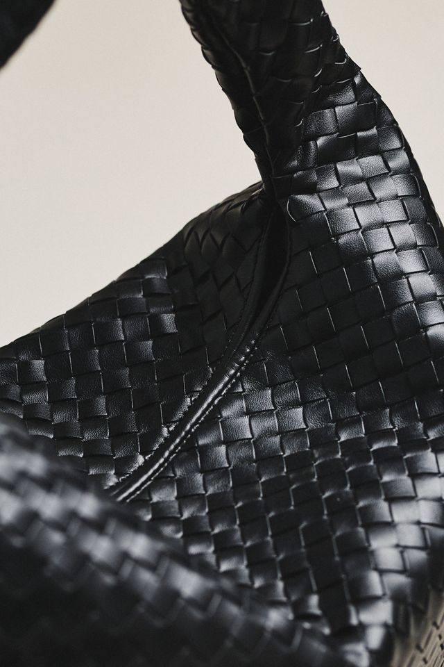 Woven Faux Leather Oversized Slouchy Tote #2