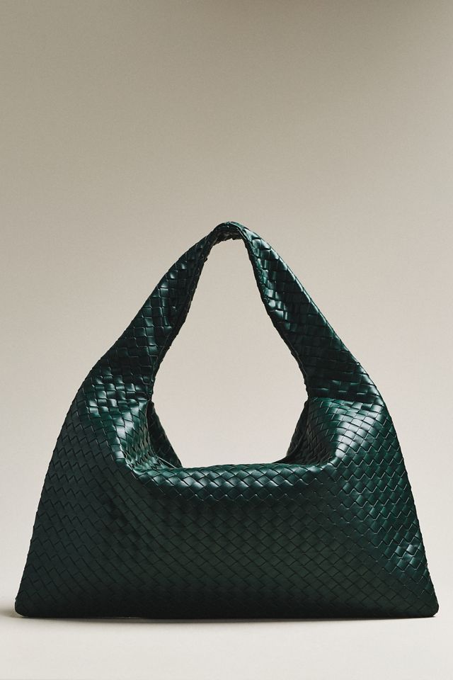 Woven Faux Leather Oversized Slouchy Tote #1