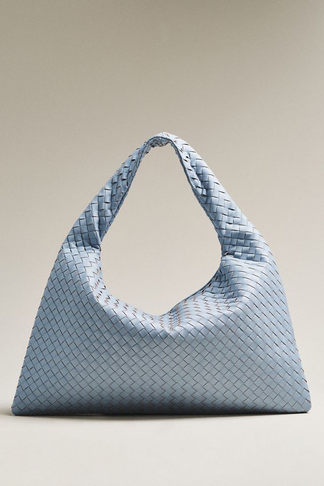 Woven Faux Leather Oversized Slouchy Tote #1